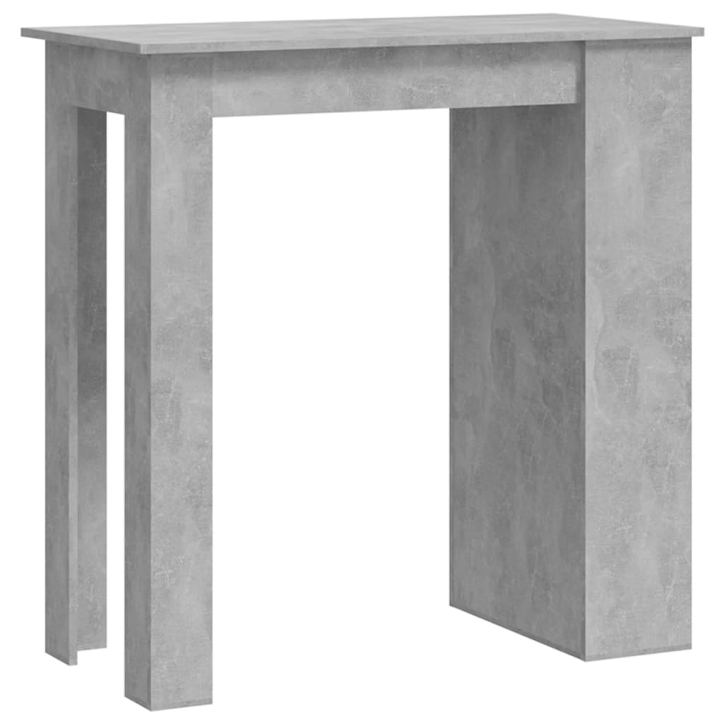 Berkfield Bar Table with Storage Rack Concrete Grey 102x50x103.5 cm