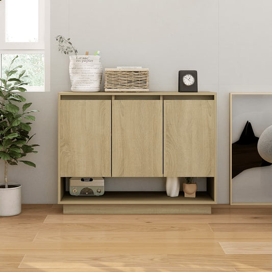 Berkfield Sideboard Sonoma Oak 97x31x75 cm Engineered Wood