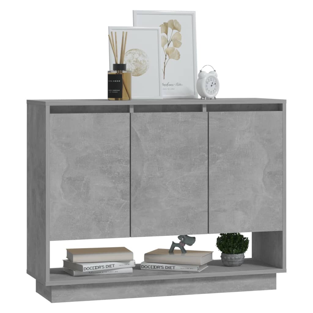 Berkfield Sideboard Concrete Grey 97x31x75 cm Engineered Wood
