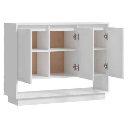Berkfield Sideboard High Gloss White 97x31x75 cm Engineered Wood