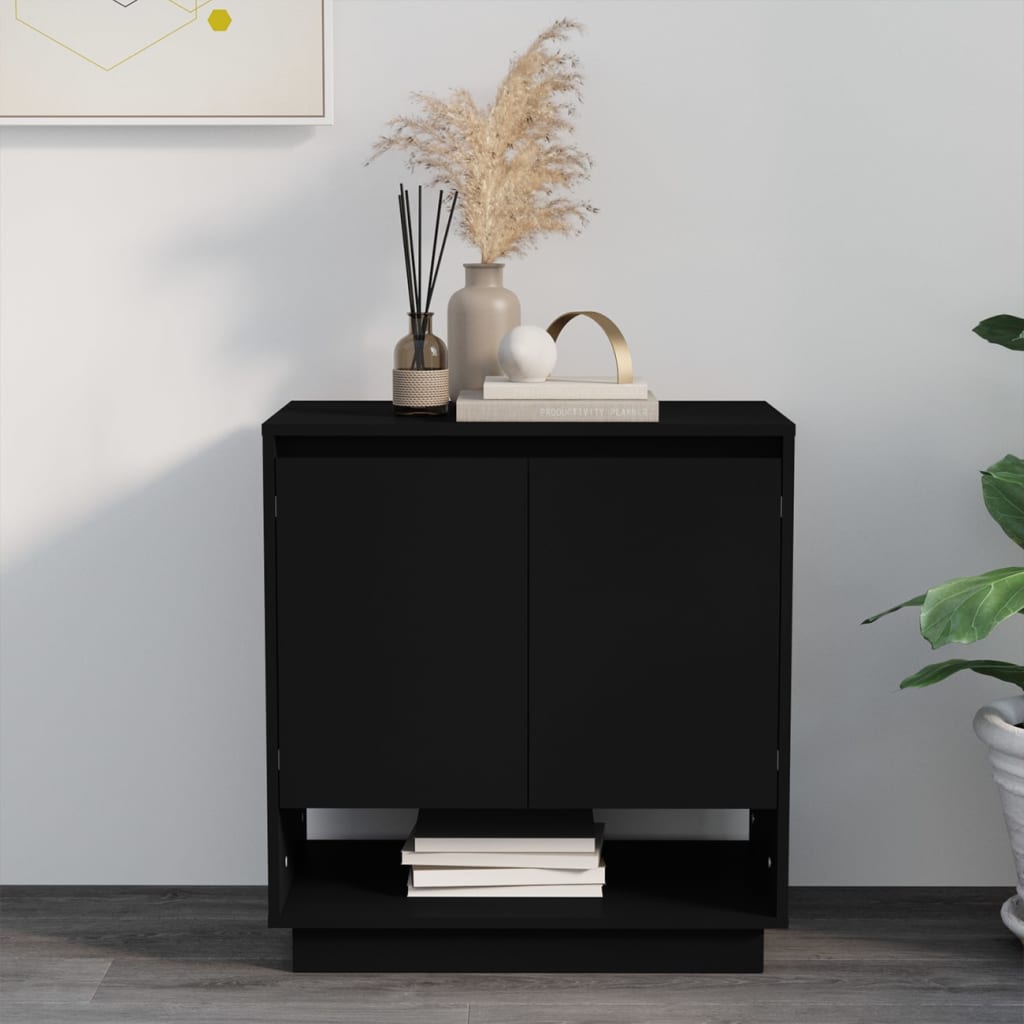 Berkfield Sideboard Black 70x41x75 cm Engineered Wood