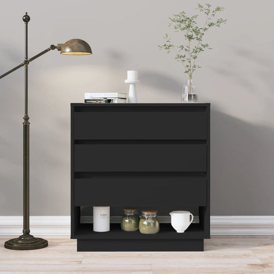 Berkfield Sideboard Black 70x41x75 cm Engineered Wood
