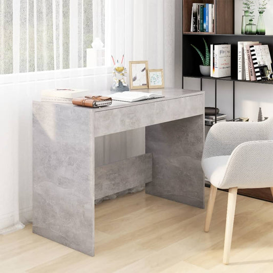 Berkfield Desk Concrete Grey 101x50x76.5 cm Engineered Wood