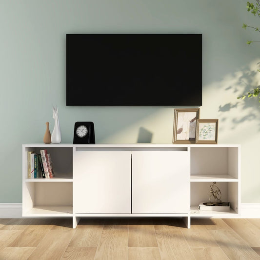 Berkfield TV Cabinet White 130x35x50 cm Engineered Wood