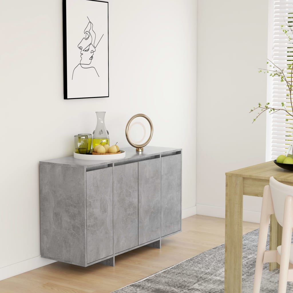 Berkfield Sideboard Concrete Grey 120x41x75 cm Engineered Wood