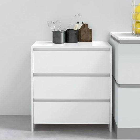 Berkfield Sideboard High Gloss White 70x41x75 cm Engineered Wood