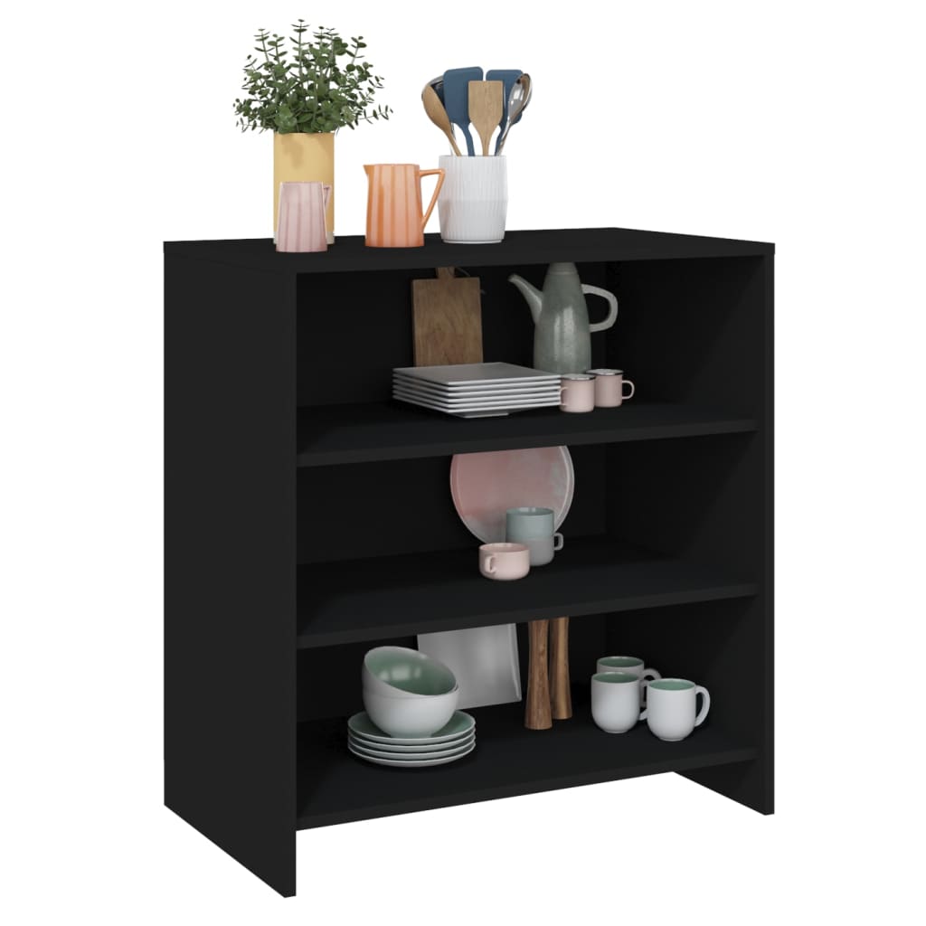 Berkfield Sideboard Black 70x40.5x75 cm Engineered Wood