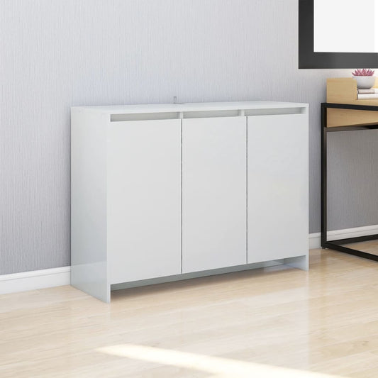 Berkfield Sideboard High Gloss White 102x33x75 cm Engineered Wood