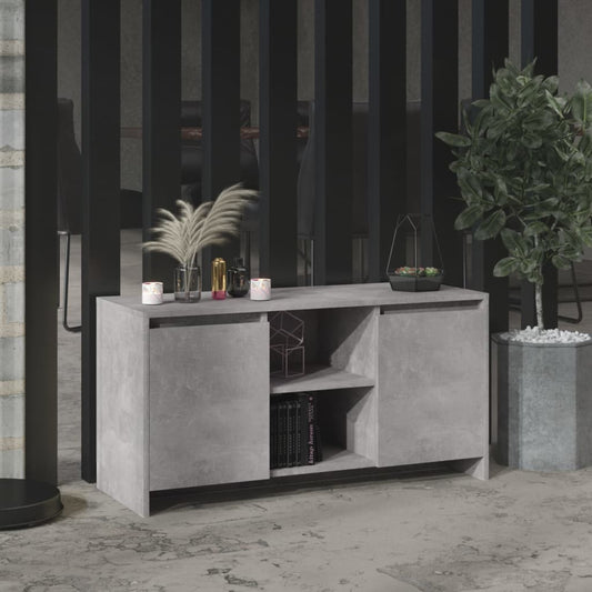 Berkfield TV Cabinet Concrete Grey 102x37.5x52.5 cm Engineered Wood