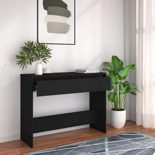 Berkfield Console Table Black 100x35x76.5 cm Engineered Wood