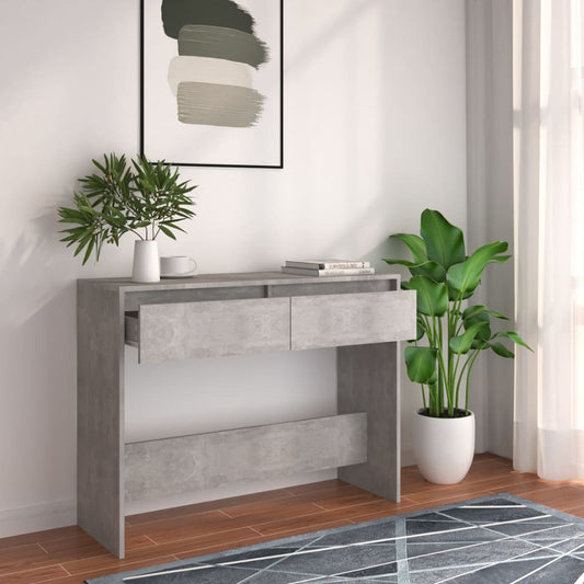 Berkfield Console Table Concrete Grey 100x35x76.5 cm Engineered Wood