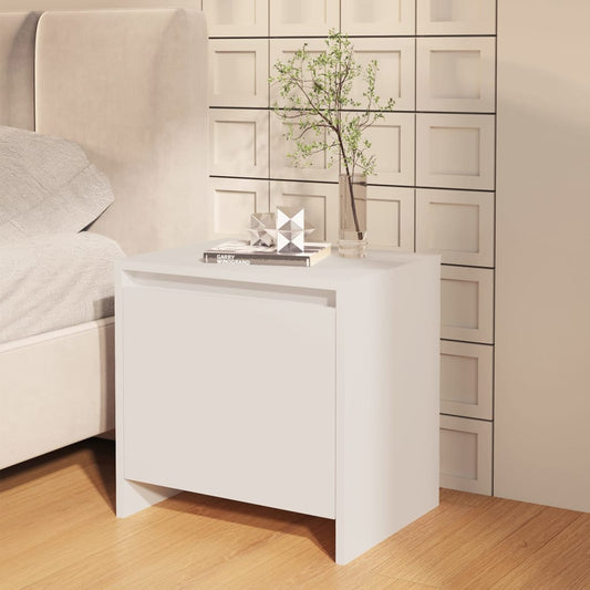 Berkfield Bedside Cabinet White 45x34x44.5 cm Engineered Wood