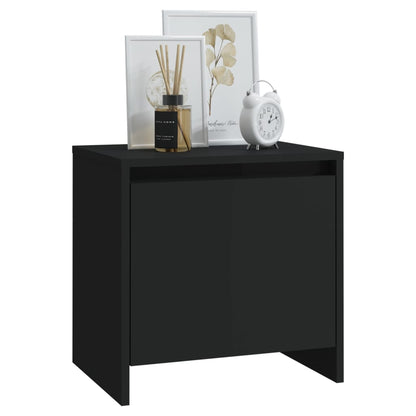 Berkfield Bedside Cabinet Black 45x34x44.5 cm Engineered Wood