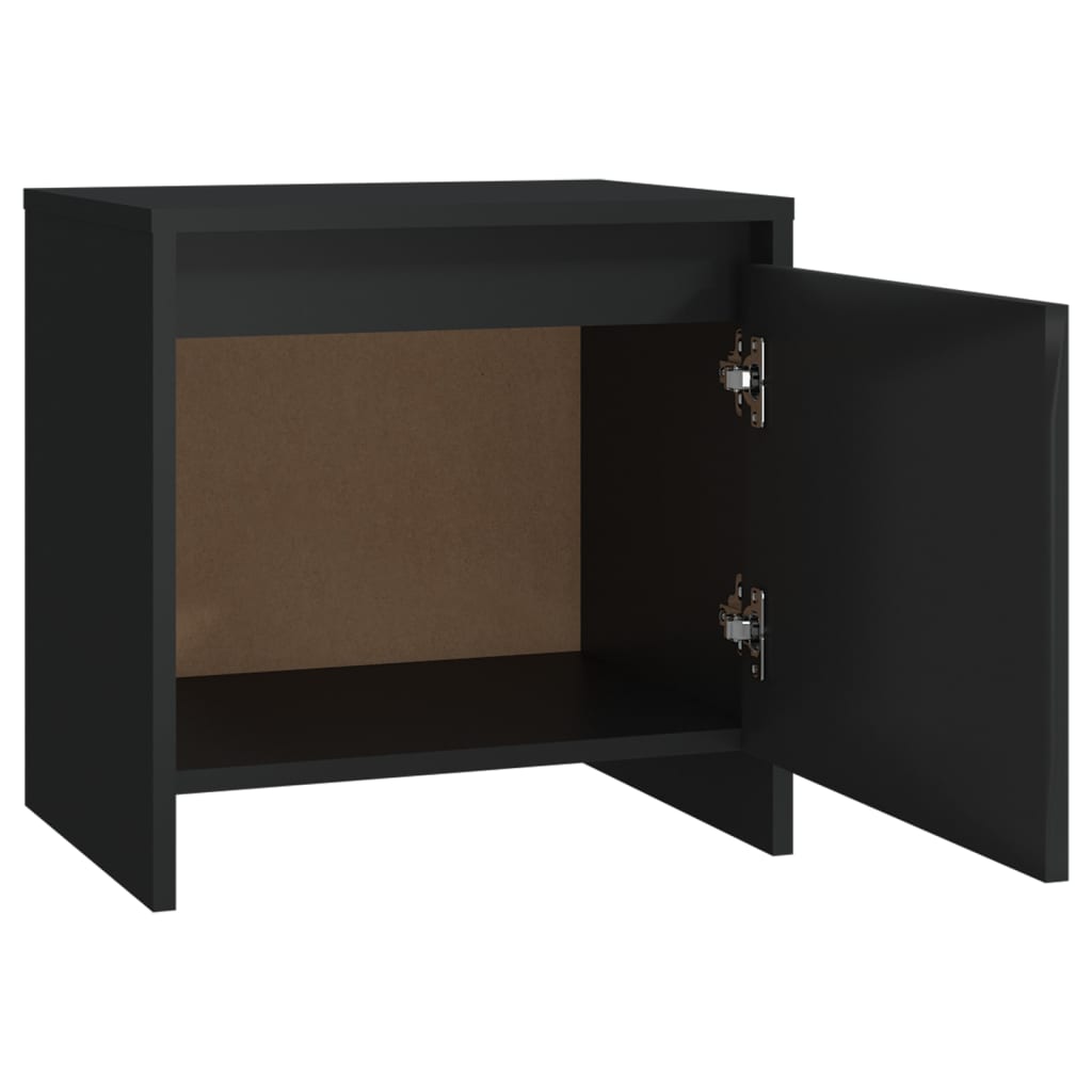Berkfield Bedside Cabinet Black 45x34x44.5 cm Engineered Wood
