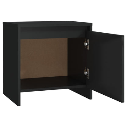 Berkfield Bedside Cabinet Black 45x34x44.5 cm Engineered Wood