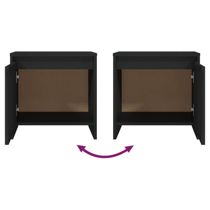 Berkfield Bedside Cabinet Black 45x34x44.5 cm Engineered Wood