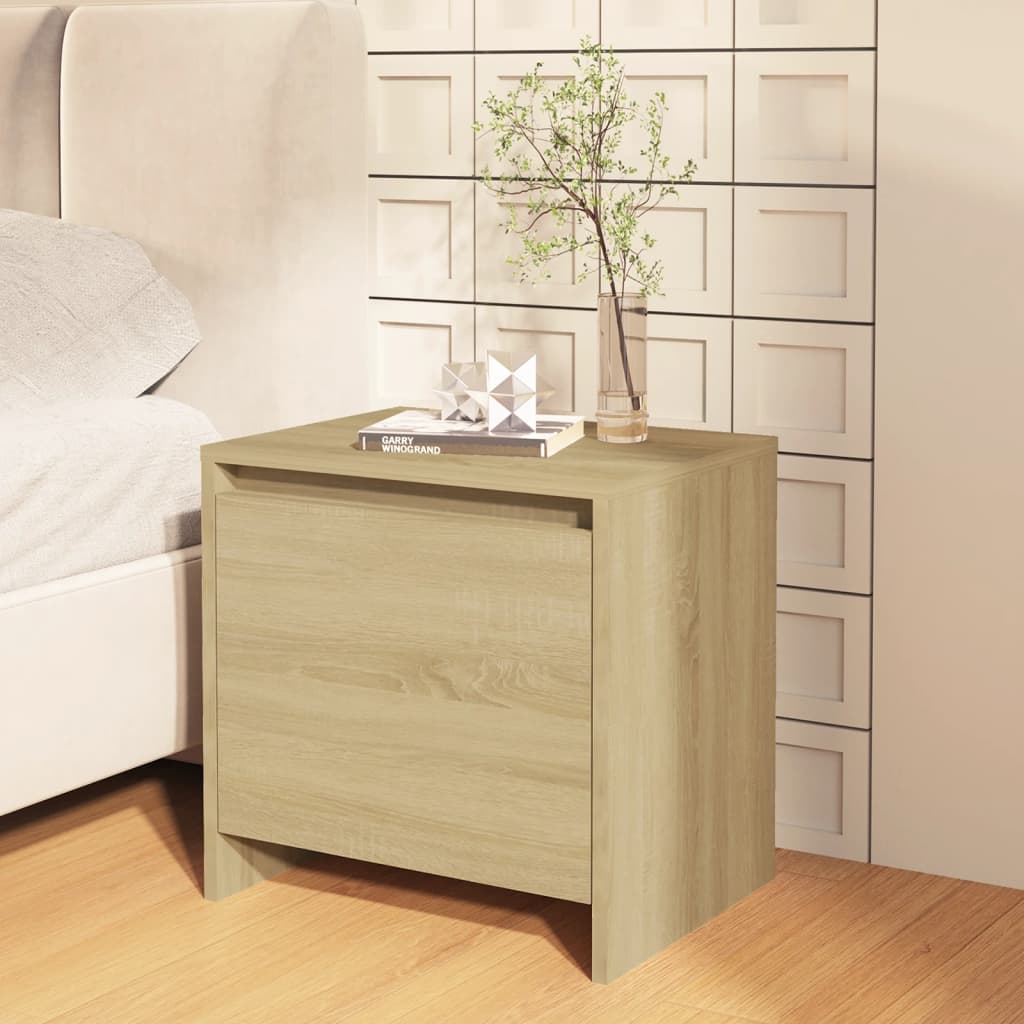 Berkfield Bedside Cabinet Sonoma Oak 45x34x44.5 cm Engineered Wood