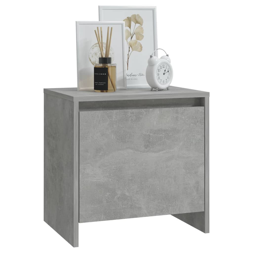 Berkfield Bedside Cabinet Concrete Grey 45x34x44.5 cm Engineered Wood