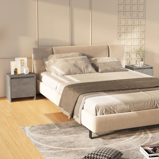 Berkfield Bedside Cabinets 2 pcs Concrete Grey 45x34x44.5 cm Engineered Wood