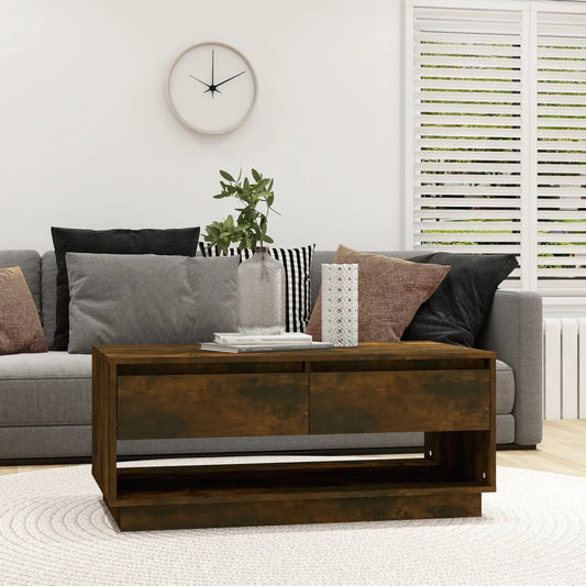 Berkfield Coffee Table Smoked Oak 102.5x55x44 cm Engineered Wood