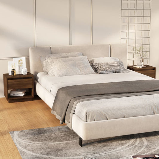 Berkfield Bedside Cabinets 2 pcs Brown Oak 45x34x44 cm Engineered Wood