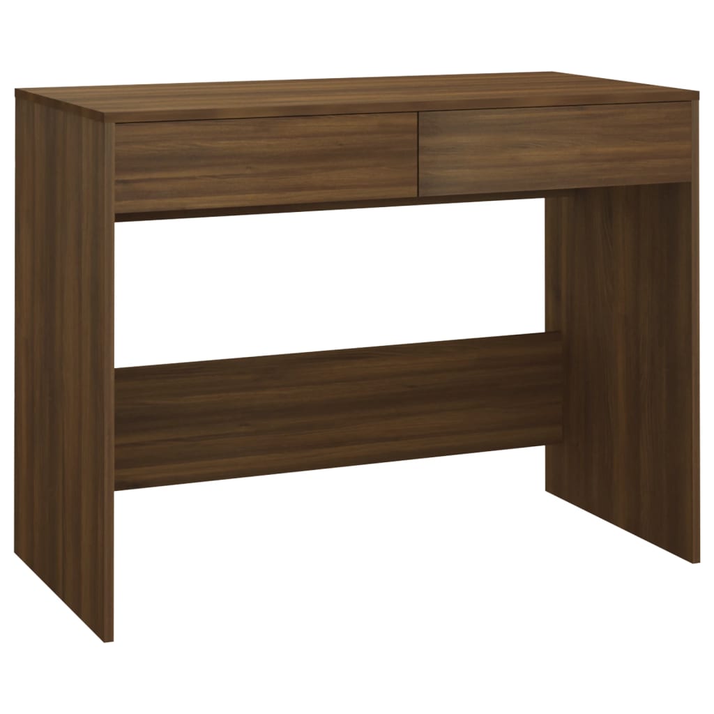 Berkfield Desk Brown Oak 101x50x76.5 cm Engineered Wood