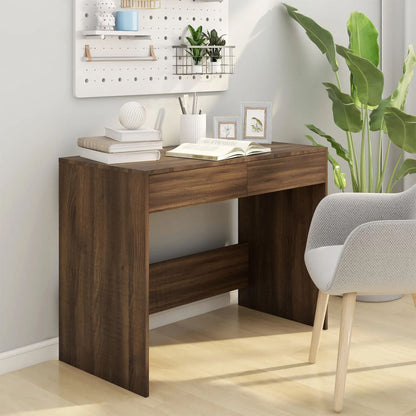 Berkfield Desk Brown Oak 101x50x76.5 cm Engineered Wood