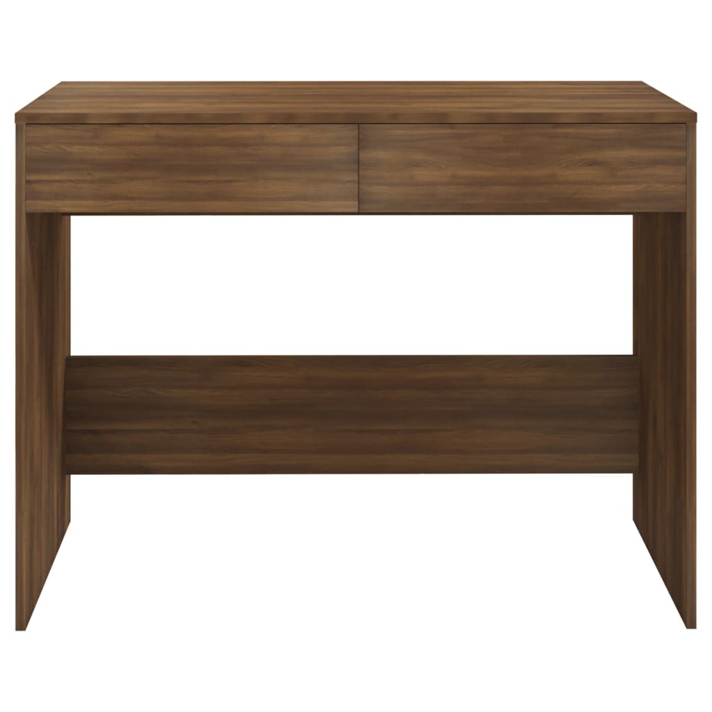 Berkfield Desk Brown Oak 101x50x76.5 cm Engineered Wood