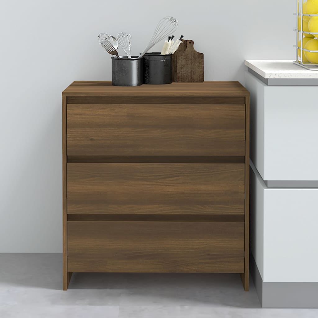 Berkfield Sideboard Brown Oak 70x41x75 cm Engineered Wood