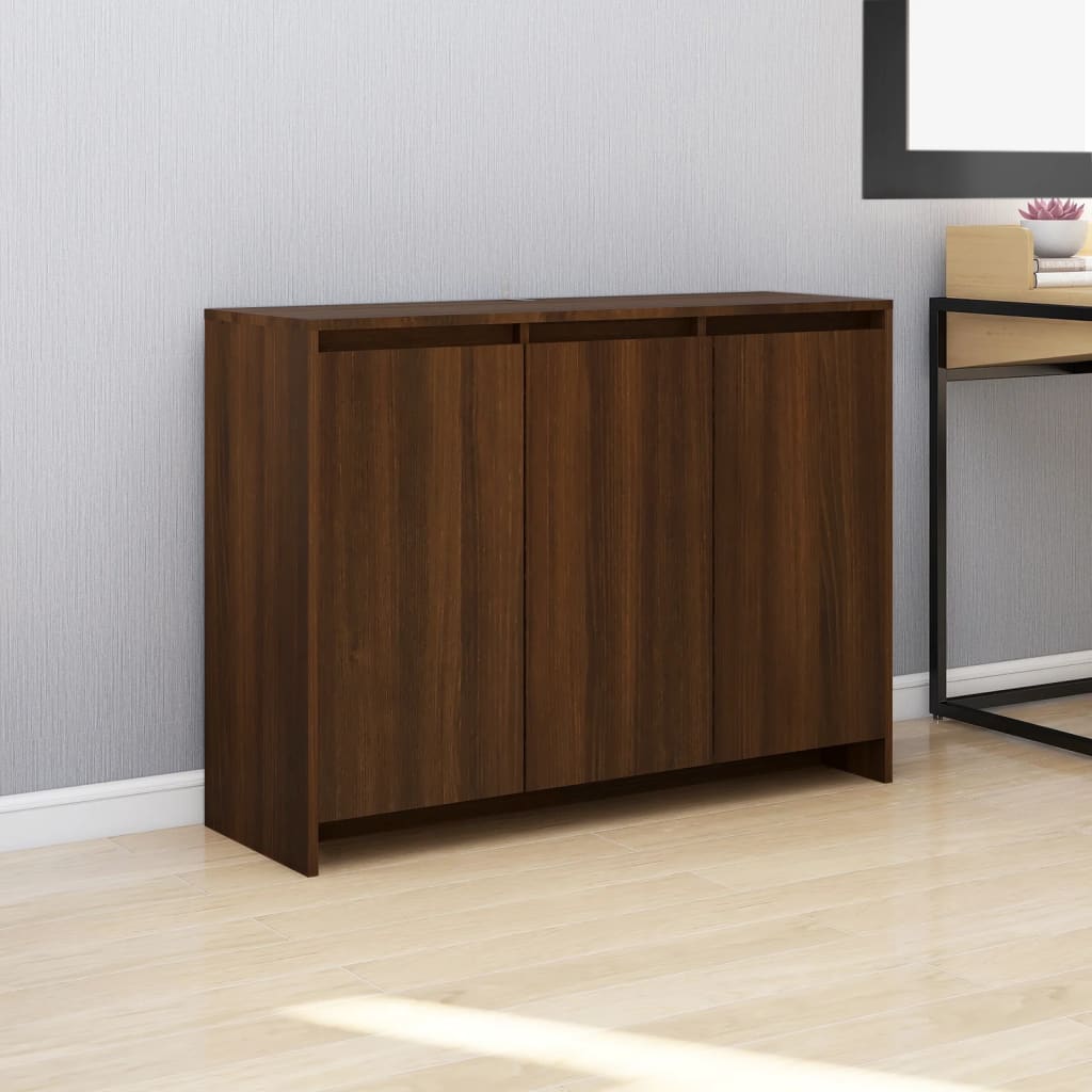 Berkfield Sideboard Brown Oak 102x33x75 cm Engineered Wood