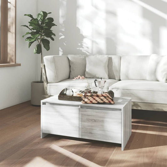 Berkfield Coffee Table Grey Sonoma 90x50x41.5 cm Engineered Wood