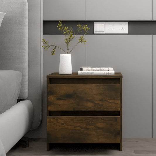 Berkfield Bedside Cabinet Smoked Oak 45x34.5x44.5 cm Engineered Wood