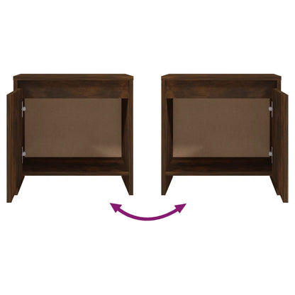 Berkfield Bedside Cabinet Smoked Oak 45x34x44.5 cm Engineered Wood
