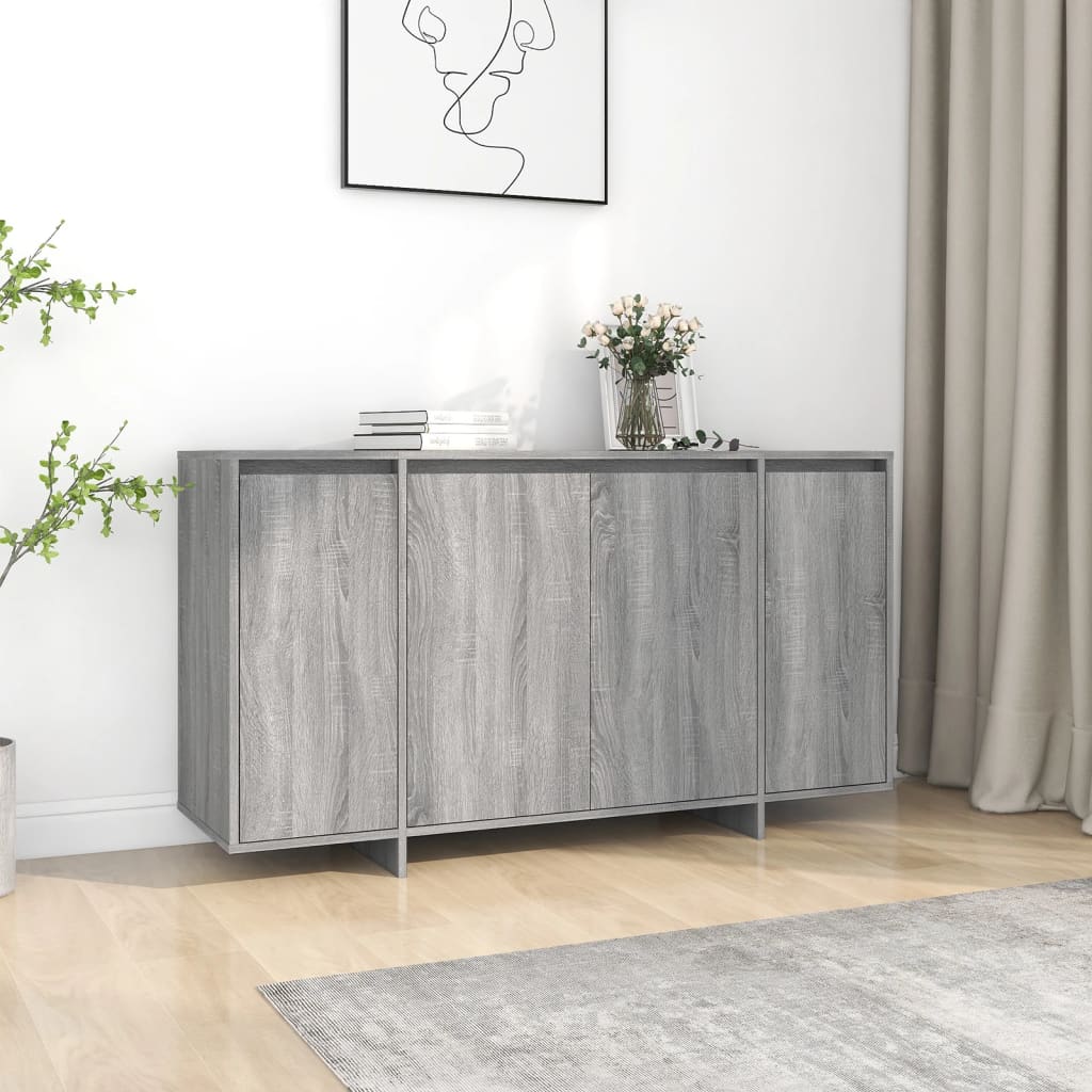 Berkfield Sideboard Grey Sonoma 135x41x75 cm Engineered Wood