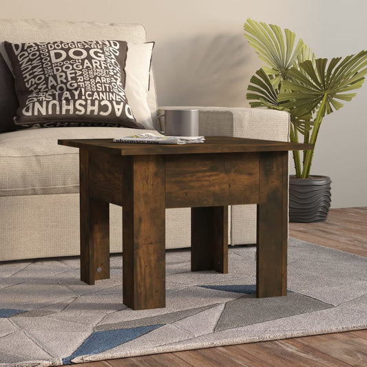 Berkfield Coffee Table Smoked Oak 55x55x42 cm Engineered Wood