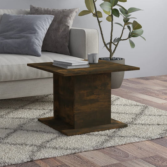 Berkfield Coffee Table Smoked Oak 55.5x55.5x40 cm Engineered Wood