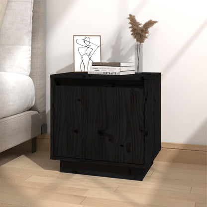 Berkfield Bedside Cabinets 2 pcs Black 40x30x40 cm Solid Wood Pine