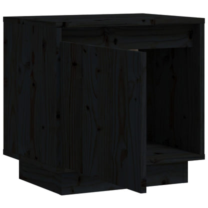 Berkfield Bedside Cabinets 2 pcs Black 40x30x40 cm Solid Wood Pine