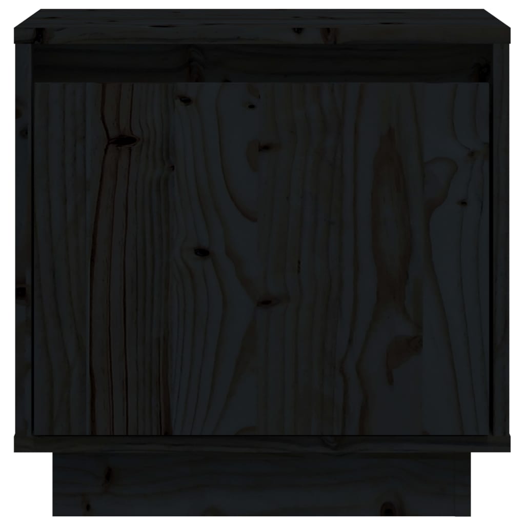 Berkfield Bedside Cabinets 2 pcs Black 40x30x40 cm Solid Wood Pine