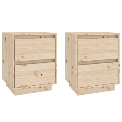Berkfield Bedside Cabinets 2 pcs 40x35x50 cm Solid Wood Pine