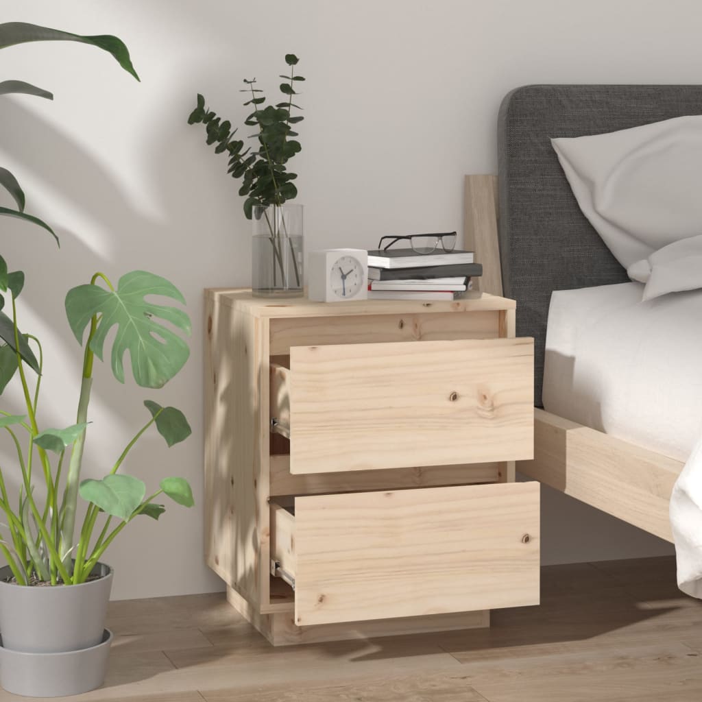 Berkfield Bedside Cabinets 2 pcs 40x35x50 cm Solid Wood Pine