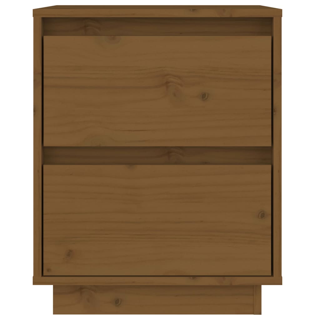 Berkfield Bedside Cabinet Honey Brown 40x35x50 cm Solid Wood Pine