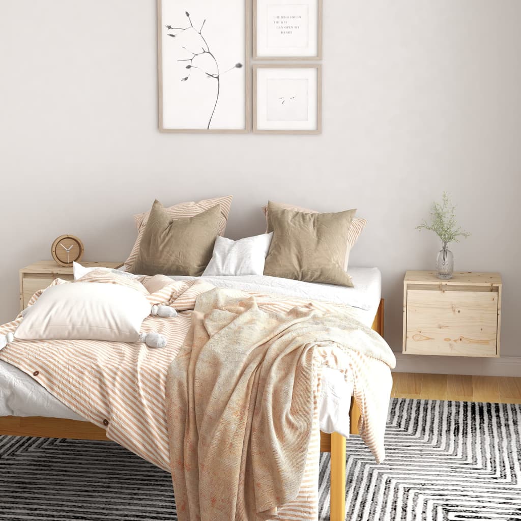 Berkfield Wall Cabinets 2 pcs 45x30x35 cm Solid Pinewood