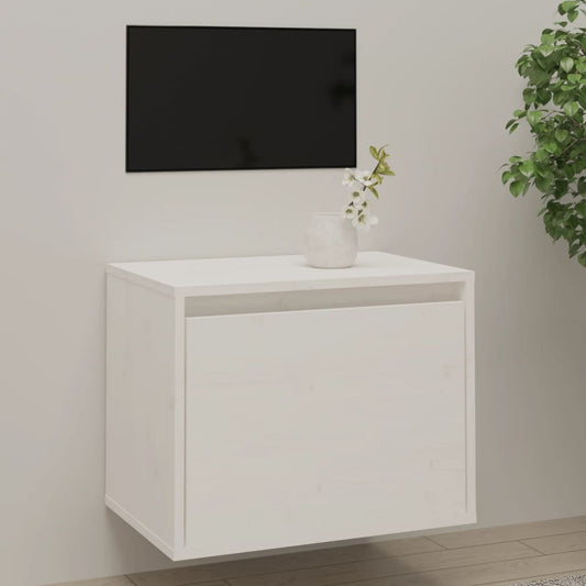 Berkfield Wall Cabinet White 45x30x35 cm Solid Pinewood