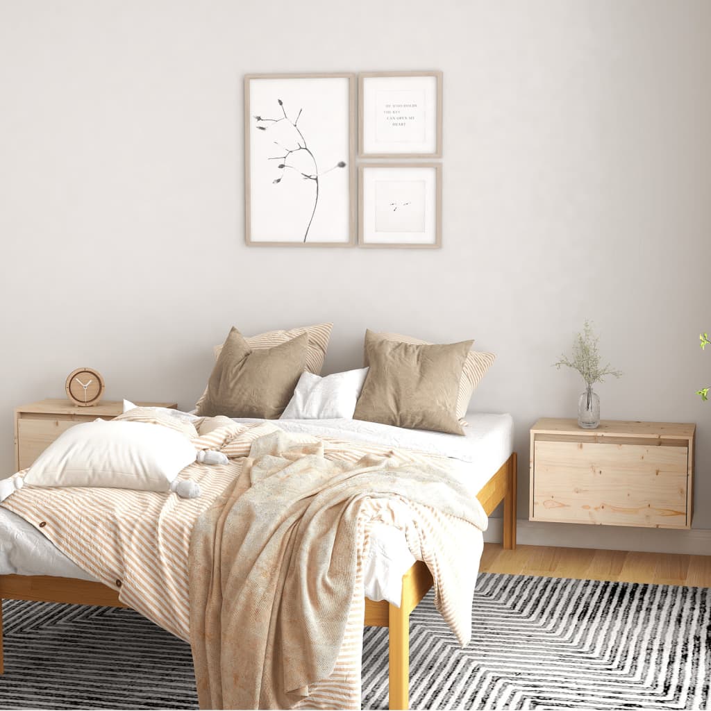 Berkfield Wall Cabinets 2 pcs 60x30x35 cm Solid Pinewood