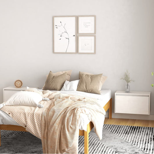 Berkfield Wall Cabinets 2 pcs White 60x30x35 cm Solid Pinewood