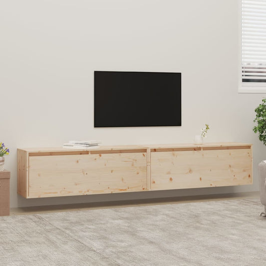Berkfield Wall Cabinets 2 pcs 100x30x35 cm Solid Wood Pine