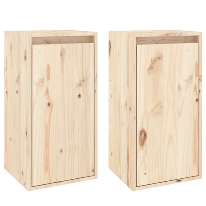 Berkfield Wall Cabinets 2 pcs 30x30x60 cm Solid Wood Pine