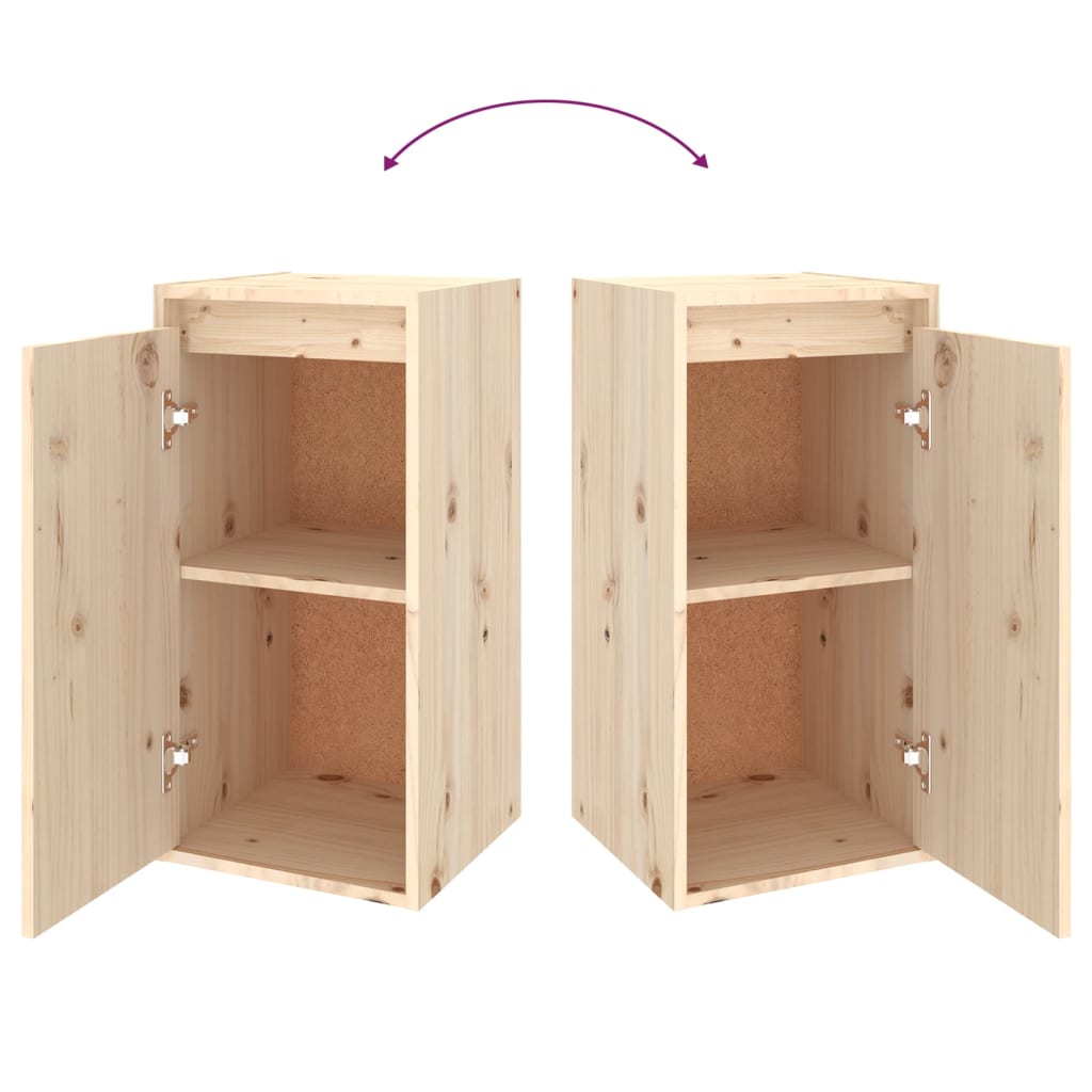 Berkfield Wall Cabinets 2 pcs 30x30x60 cm Solid Wood Pine