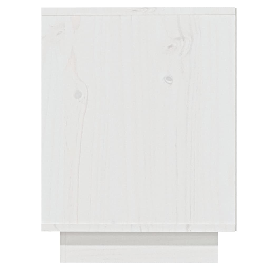 Berkfield Shoe Cabinet White 110x34x45 cm Solid Wood Pine